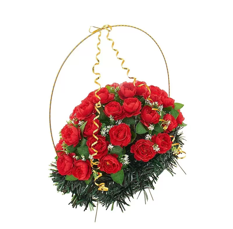 Изделие корзина овальная (пионы) РК05505