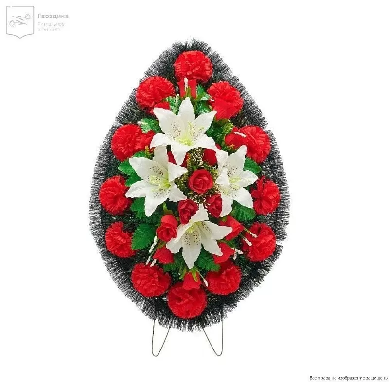 Венок малый Р08518 красный