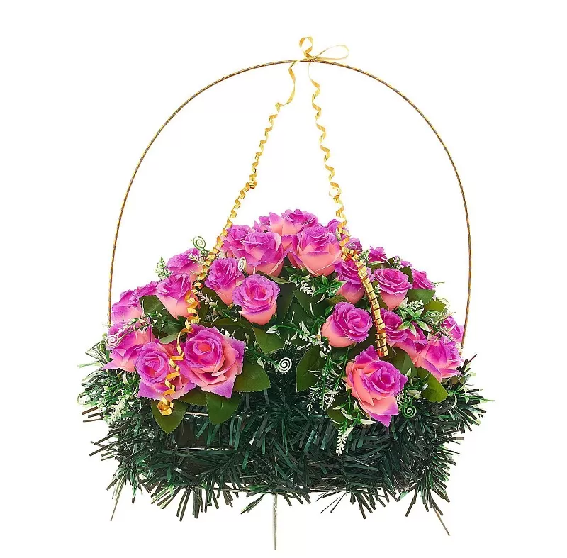 Изделие корзина овальная (розы) РК05505