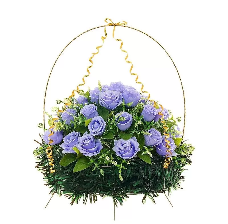 Изделие корзина овальная (розы) РК05505