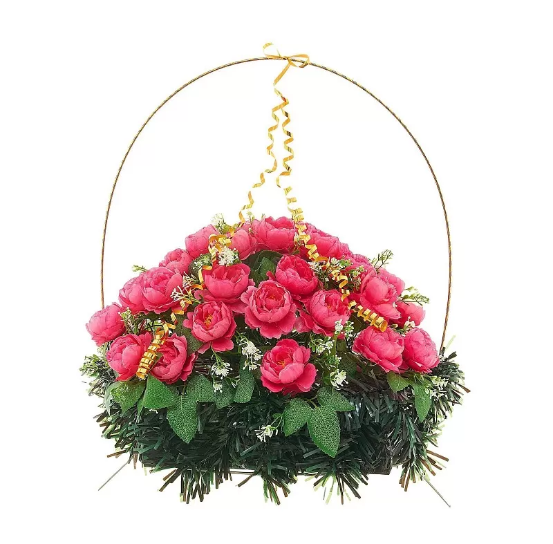 Изделие корзина овальная (пионы) РК05505
