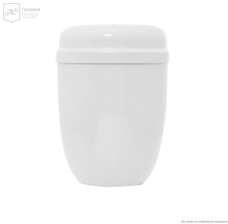 Урна металлическая для праха лак белая