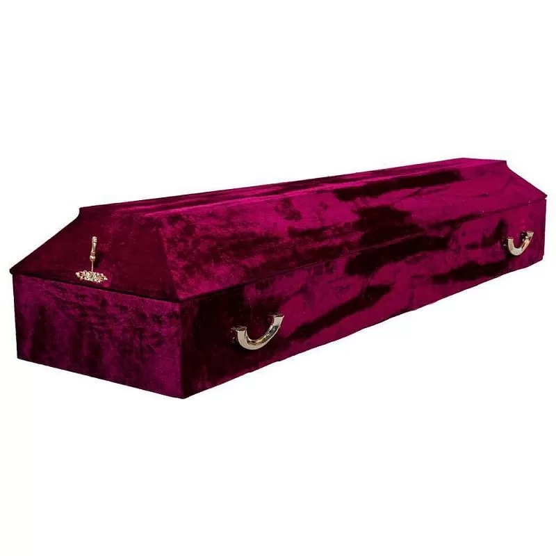 Гроб бархат СП полуторный (бордо)