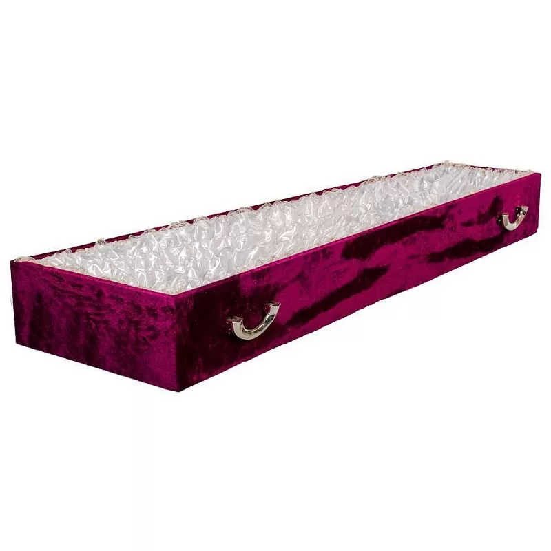 Гроб бархат бордо стандарт СП