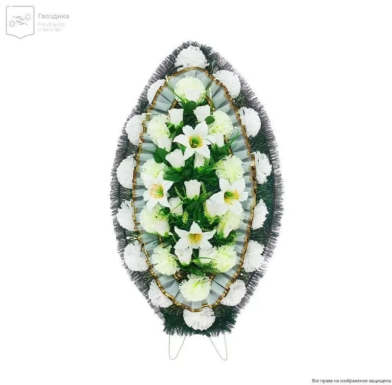 Венок средний Р10515 белый