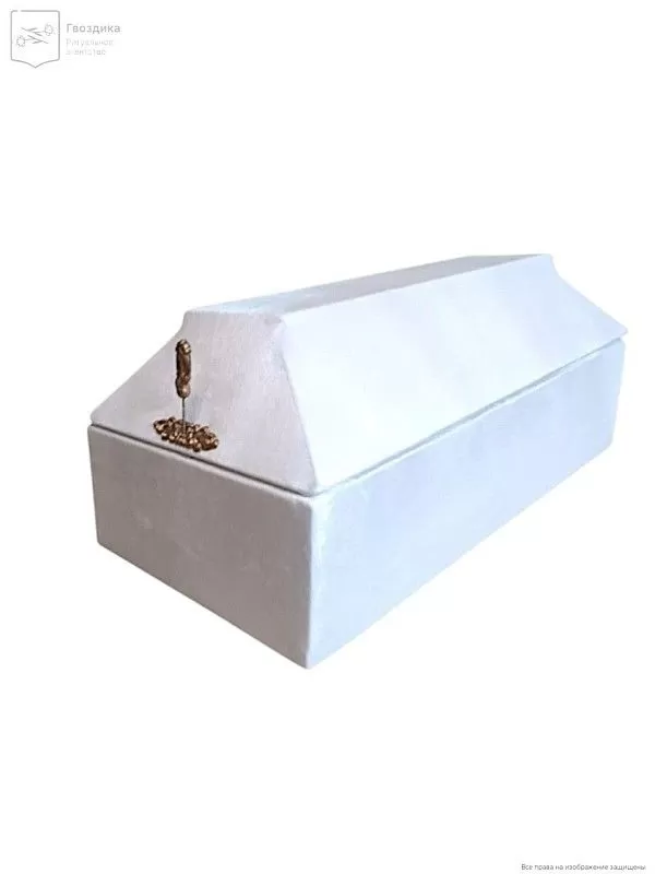 Гроб Детский бархат СП (белый)