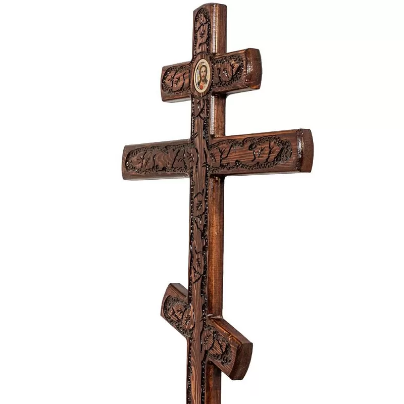 Крест ЭД06 с листьями 170 см