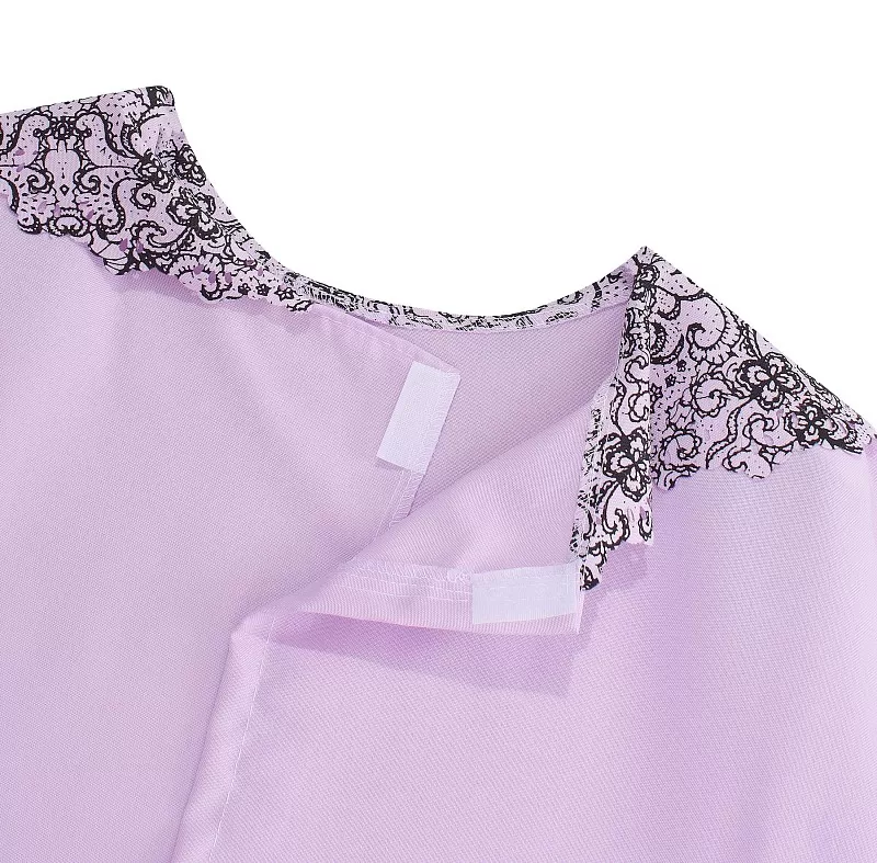 Платье Печать гипюр сиреневое