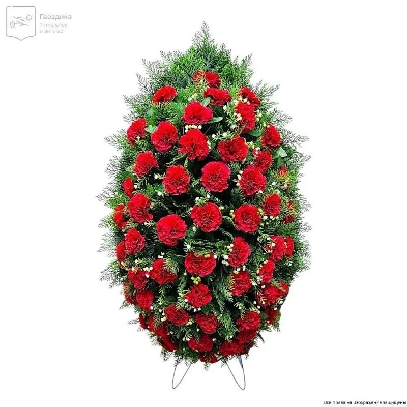 Венок большой Р12027 Т красный