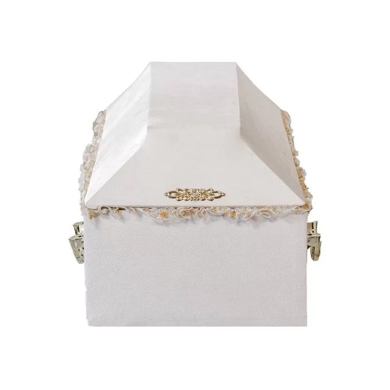 Гроб бархат СП полуторный (белый)