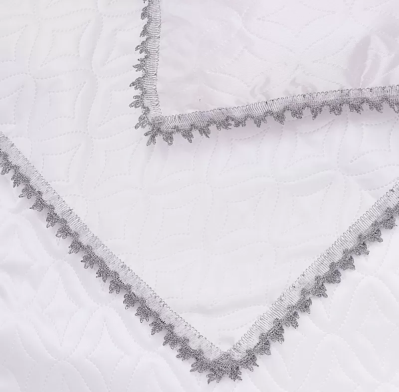 Комплект в гроб тесьма Стёганка серебро