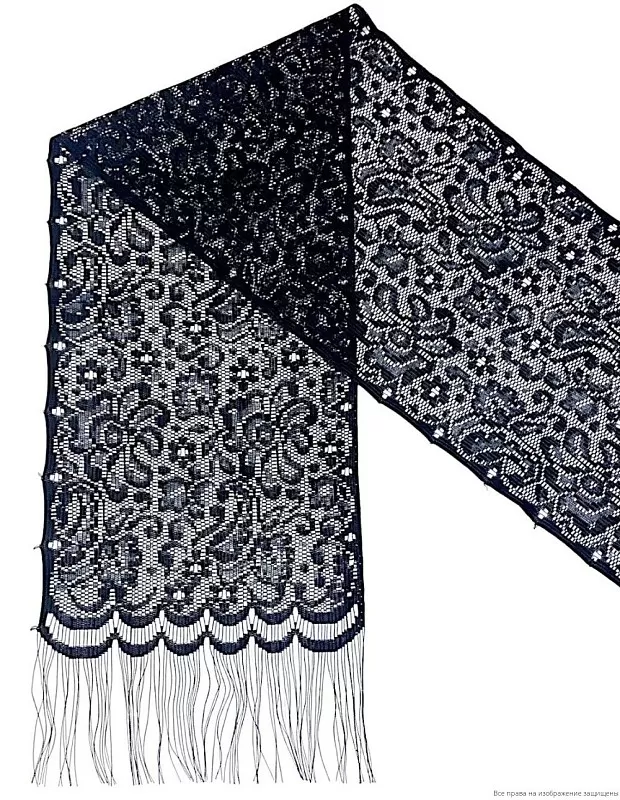 Шарф гипюровый  (белый, черный)