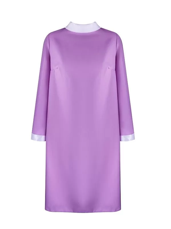 Платье женское с атласным воротом