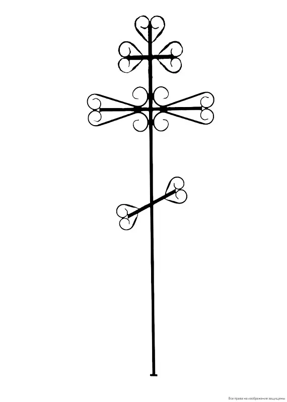 Крест металлический КМ 06