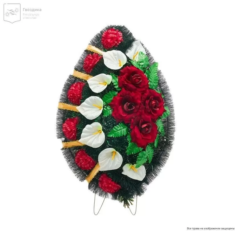 Венок малый Р08505Л бордовый