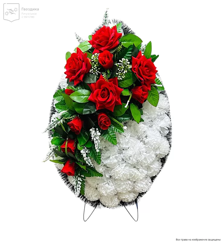 Венок малый Р08537 красный