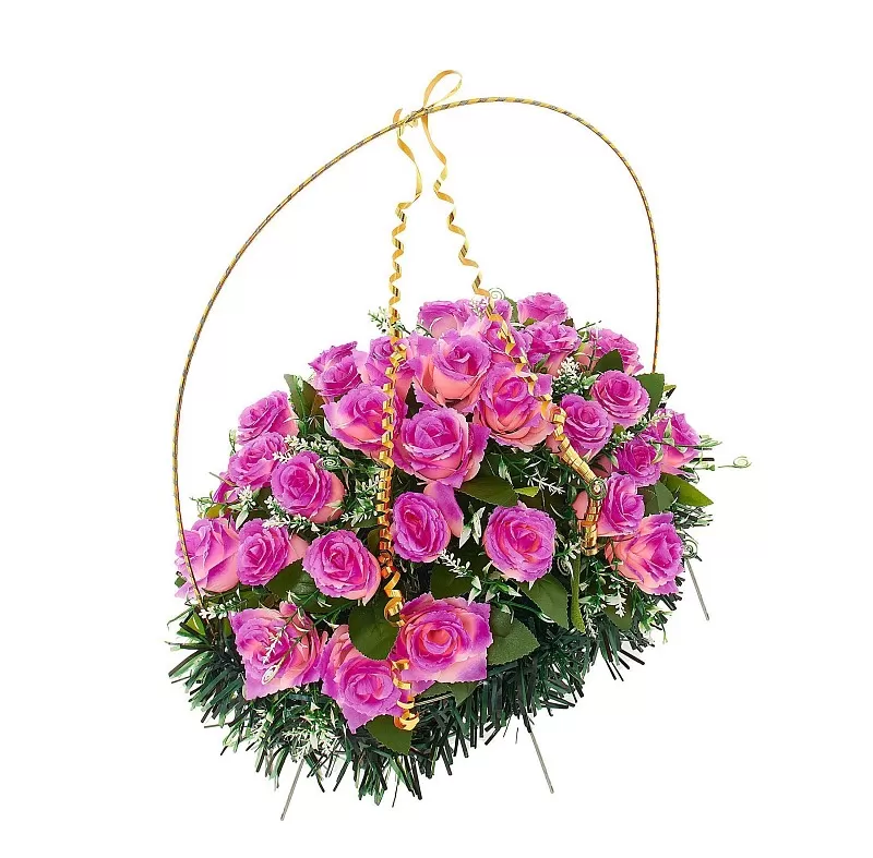 Изделие корзина овальная (розы) РК05505