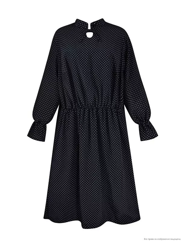 Платье крепдешин Горошек (цвет в ассортименте)