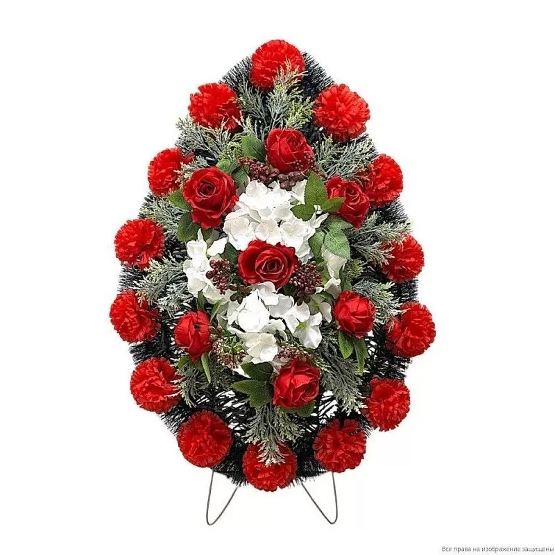 Венок малый Р08544 красный