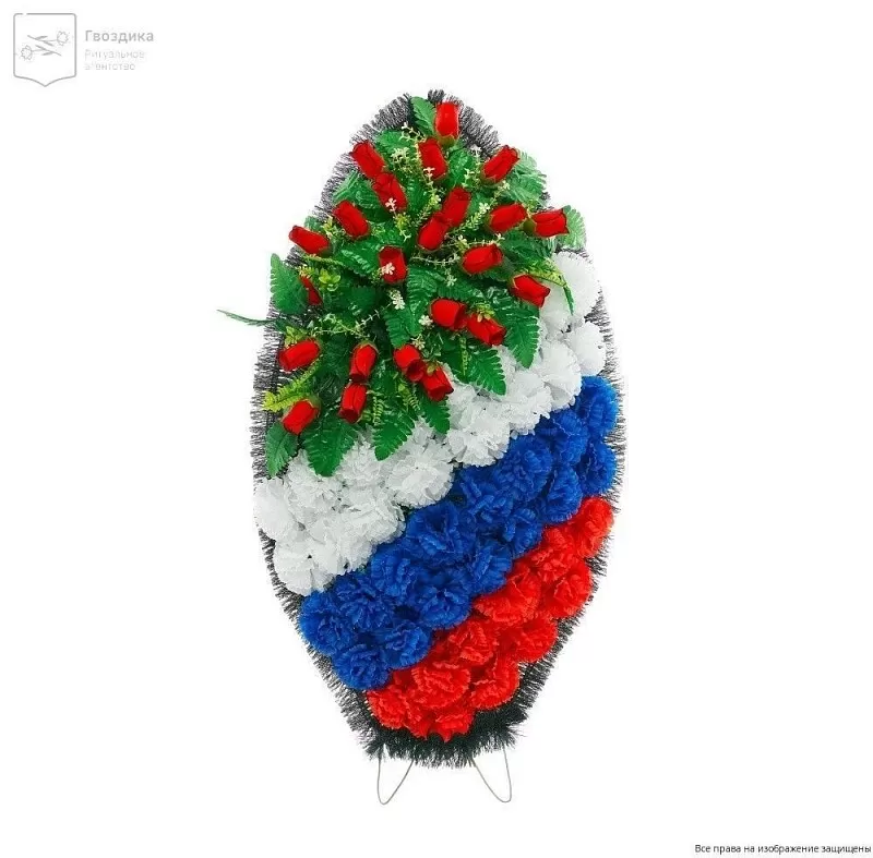 Венок средний Р10506В воинский