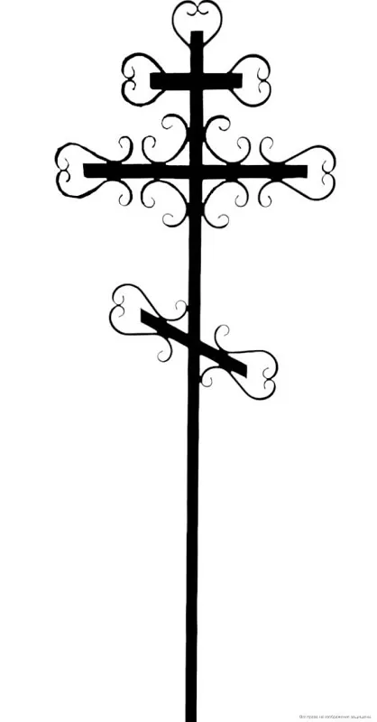 Крест Завиток металлический КМ 02