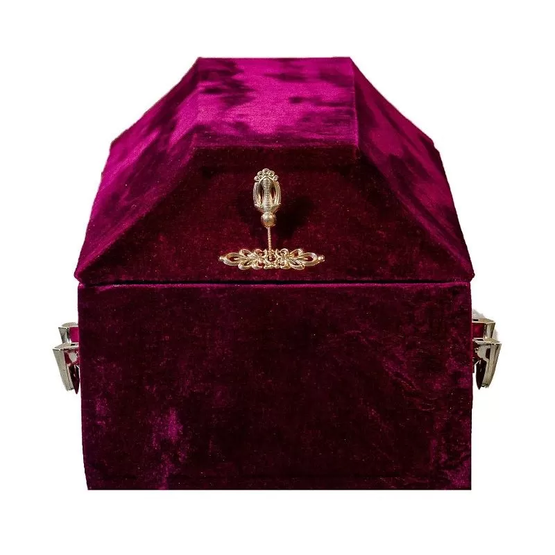 Гроб бархат СП двойной (бордо)