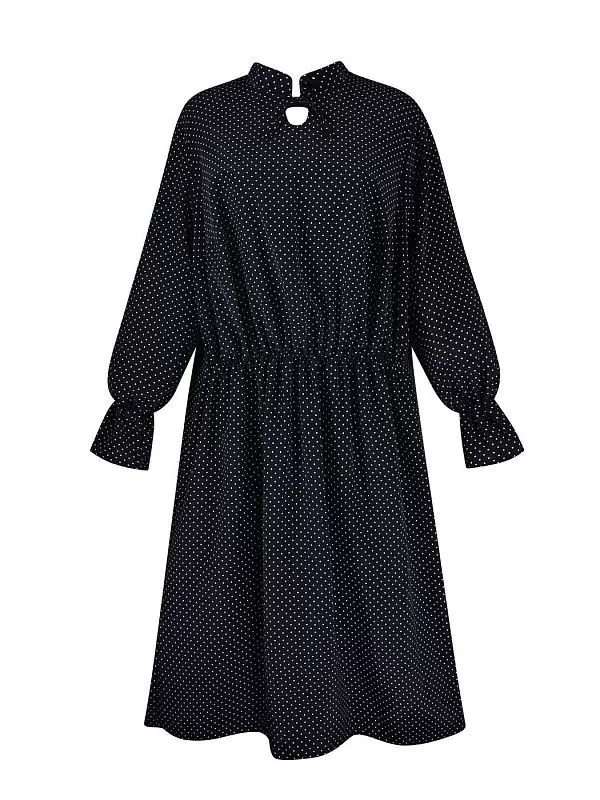 Платье Горошек (ворот стойка)