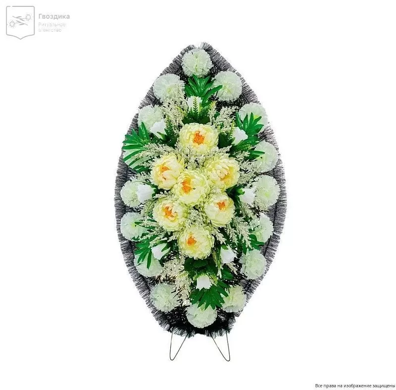 Венок средний Р10529 белый