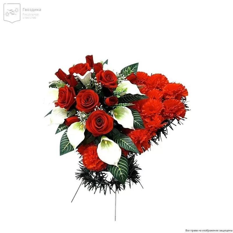 Изделие корзина в форме сердца РК6502