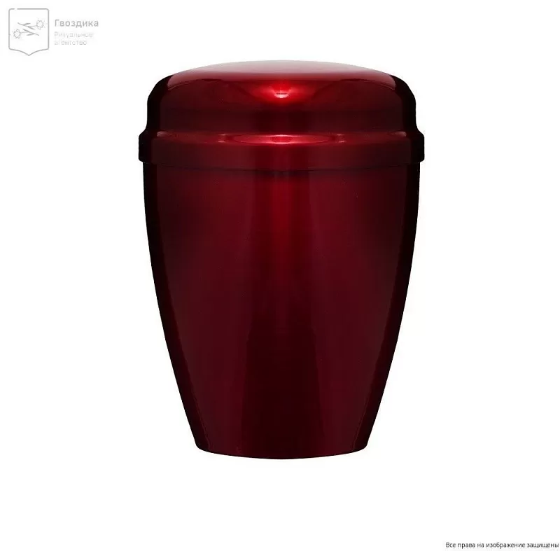 Урна для праха металл лак бордовая