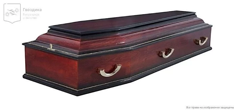 Гроб Классика 6 колода темная (глянцевый)
