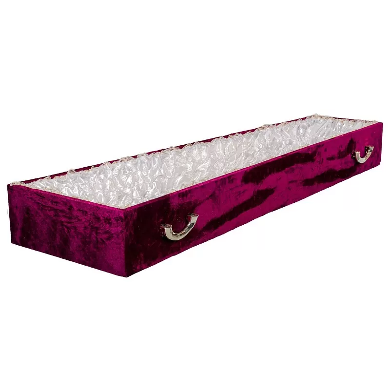 Гроб бархат бордо двойной СП