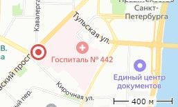Морг окружного военно-клинического госпиталя им. З. П. Соловьёва. Адрес: Санкт-Петербург, Суворовский проспект, 63.