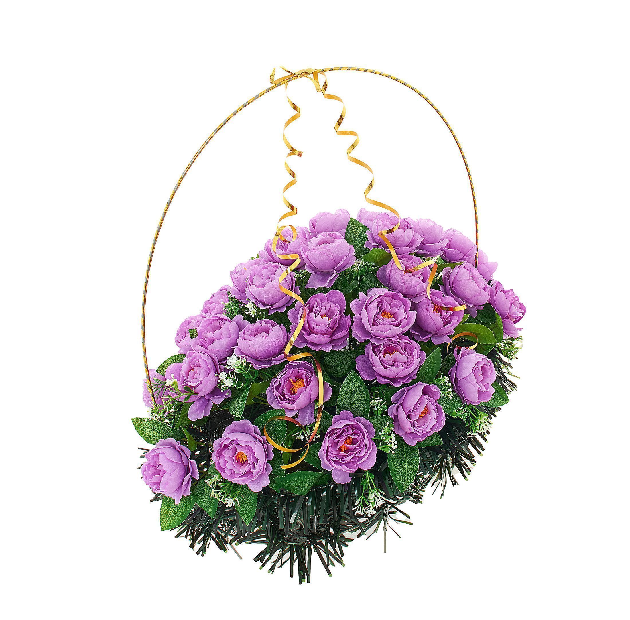 Изделие корзина овальная (розы) РК05505