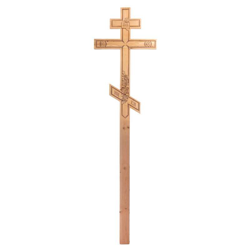 Крест деревянный Розы Э29