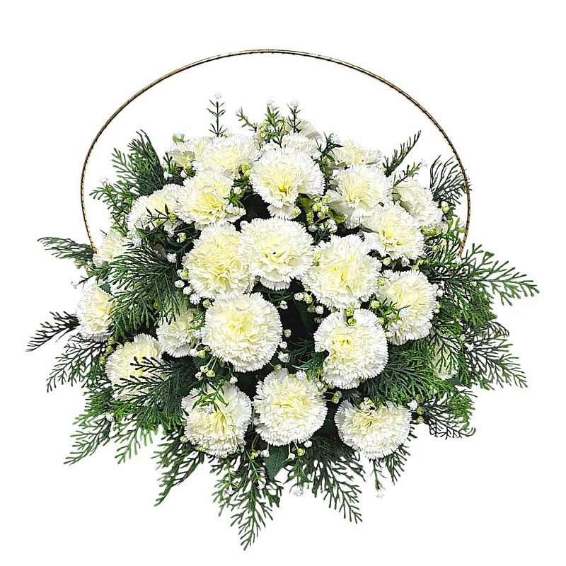 Изделие корзина овальная РК05508 (Гвоздика белая)
